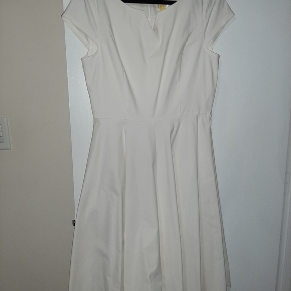 white 50s style dress
